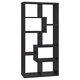 Coaster Home Furnishings – Theo – MDF und laminiert – Bücherregal mit 7 Ablagen mit geometrischem Design – Übergang – Home Office und Wohnzimmer – 180 cm – Cappuccino – 800264