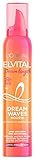 L'Oréal Paris Elvital Schaumfestiger für Locken und Wellen, Pflegender Haarschaum für langes, gewelltes Haar, 24h Duft, Mit Vitaminen und Rizinusöl, Dream Waves Mousse, 1 x 200 ml