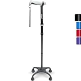 Rehand Vierfuß Spazierstock Gehstock, Gehstock mit Ergonomischem Griff und Anmutiger 4-Zinken-Basis, Verstellbare Gehstöcke für Rechts- Oder Linkshänder, Männer, Frauen und Senioren (Schwarz)