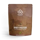 edubily nutrition® Whey Protein Konzentrat - Sehr gut lösliches Protein Pulver aus zertifizierter Bio Milch - Ohne Zucker (750 g, Kakao)