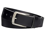 V Vascavi Vascavi er Ledergürtel aus Rindleder, 4 cm breit und ca. 3-4mm stark, kürzbar, echt Leder, Made in Germany, 115 cm Gesamtlänge 130 cm, Schwarz