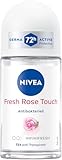 NIVEA Fresh Rose Touch Deo Roll-On, Antitranspirant mit 72h Schutz, Deodorant mit einzigartiger INFINIFRESH Formel und Rosenblütenduft (50 ml)