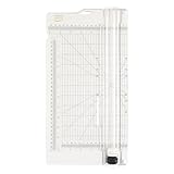 Vaessen Creative | Papierschneider und Falzbrett 2in1 | Schneidemaschine Papier | Schneidet bis zu A3 Papiergröße | Guillotine, Scrapbook, Hebelschneider | 30,5 x 15 cm | Weiß