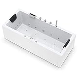 AQUADE Acryl Whirlpool Badewanne 200x90 cm Modell: Wolfsburg Hergеstellt in Dеutschland Badewannen Komplettset - Wählen Sie Ihre perfekte Wanne/Whirlpool: BasicXL, ClassicXL, Air-RelaxXL, LuxXL