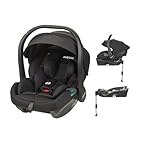 Nania Rimini Kindersitz mit Gurt, 40-87 cm, R129 i-Size – ab Geburt bis 13 kg, Gruppe 0+, verstellbare Kopfstütze, Seitenschutz, Lendenwirbel- und Verkleinerungseinsatz + Isofix-Basis