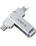 BLANBOK+ USB Stick A und C 128 GB,3 in 1 USB Flash Drive für Phone/Pad/Android Handy/Laptop/PC