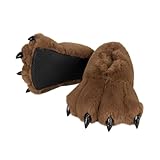 YCHUCH Pelzige Tierklauenpfoten Hausschuhe Für Erwachsene Unisex Gemütliche Plüsch Lustiges Kostüm Neuheit Pfoten Flauschig Warm Weicher Stiefel Rutschfeste