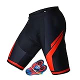AHIOJEGX Radlerhose Damen Gepolstert Männer Radfahren Shorts Sommer Radfahren 9D Gepolsterte Shorts Fahrrad Kurze Strumpfhosen Hosen Mountainbike Atmungsaktive Shorts(4,S)