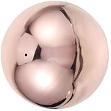 COLLBATH 304 Edelstahl Gartenkugel 200mm Roségold Hohlkugel Poliert Reflektierend Dekoration für Außenbereich