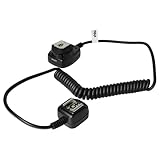 vhbw TTL Blitzkabel kompatibel mit Panasonic Lumix DMC-FZ20, DMC-FZ20K, DMC-FZ20S, DMC-FZ1000 Kamera, Blitzgerät - Synchronkabel, Ausziehbar auf 100cm