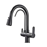 Küchenarmatur mit gefiltertem Wasser, 360 Grad drehbar, ausziehbarer Sprühkopf, 3-Wege-Spültischmischer, intelligenter Wasserhahn, ideal für den Heimgebrauch