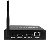 EXVIST H.265 1080P WiFi HDMI Video Encoder w/HDMI Loopout, HDMI Encoder für Live-Streaming auf YouTube, Facebook, mit SD-Kartensteckplatz Max.128G DDNS HTTP RTMP RTSP TS UDP Compatible with ONV/HK
