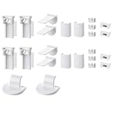 4 Kit 24 Stück Plissee Ersatzteile Set Klemmträger Zubehör, Klemmfix Halterung