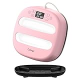 Calogy Transferpresse Plotter 25,4x25,4 cm Heißpresse T Shirt Druckmaschine 1300W Max 210℃ Schnelles Aufheizen con Zeitmesser für kleidung, Taschen, Kissen, Hüte, HTV Vinyl Sublimation(Rosa Weiß)