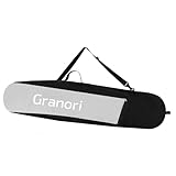 Granori Snowboardtasche | Snowboardrucksack 2-in-1 Tasche für Snowboard mit Bindung bis 150 cm – Boardbag mit zusätzlichem Platz für Skihelm und Skischuhe (Grau-Schwarz, 150 cm)