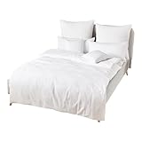 Traumschlaf Hotelbettwäsche • Kochfest & Chlorfest • Mako-Satin aus 100% Baumwolle • Weiß mit Streifen • Pflegeleicht & Atmungsaktiv • 1 Bettbezug 135 x 200 cm + 1 Kissenbezug 80 x 80 cm