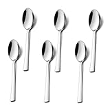 Homikit Kaffeelöffel 6er Set, Edelstahl Teelöffel Dessertlöffel Espressolöffel, Klein Löffel für Hause Restaurant Café, 13,5cm, Spülmaschinenfest