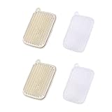 Khakho Reinigungsbürsten für Obst und Gemüse, 4 Stück, Gemüsebürste, Schrubber für Lebensmittel und Gemüse (Kunststoff)