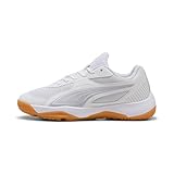 PUMA SOLARFLASH III JR Indoor Court Shoe, White-Lilac Crush-Berry, 38 EU
