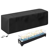 Feuerschalenabdeckung – Rechteckige Terrassen-Feuerstelle, Staubschutz, UV-Schutz, Grillzubehör, wasserdichter Gartenmöbelschutz, robuste Feuertischabdeckungen, Outdoor-Kochen, , Einrichtung