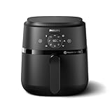 Philips Airfryer 2000 Series Heißluftfritteuse, 4,2L, Digitaler Touchscreen, 13 Garoptionen, 9 voreingestellte Funktionen, 90% weniger Fett mit RapidAir Technologie, 1500W Leistung, Schwarz (NA229/00)