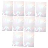 CLISPEED 10 Blatt Laminierfolien Holografisch Transparent Foto Schutzfolie Pet Kaltlaminierfilm Für Karten Basteln Dokumentenschutz