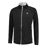DUNLOP Herren Sport Tennis Jacke – Club Line, Knitted Jacket, Schwarz