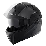 VEVOR Motorradhelm ohne Maske Helmgröße 61 cm, ABS Helme mit hoher Dichte & Bluetooth-Kommunikation & Wechselglas Größe XL DOT-geprüfter bequemer Motocross-Helm, für Jugendliche & Erwachsene