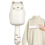 Fusselrolle für Kleidung – Katzenhaarroller mit lustigem Katzen-Design, austauschbare und wandmontierte Tierhaare, Haustierentferner, Bürste für Kleidung