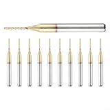 Gdfnmogo Hartmetall-Schaftfräser-Bits, 1 mm Schnittdurchmesser, 1/8-Zoll-Schaft, 10 Stück, CNC-Fräszubehör für Metall, Kunststoff, Holz, PCB