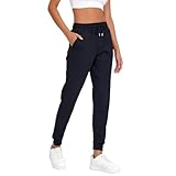 COMEOR Jogginghose Damen - Baumwolle Sporthose Lang Warme Trainingshosen, Frauen Freizeithosen, Sweatpants mit Regular Passform für Fitness, Yoga, Freizeit (Schwarz L)