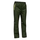 MEILONGER Softshell-Wanderhose für Jungen und Mädchen, mit Fleece gefüttert, Skifahren, Schneehose, Kinder, wasserdichte Outdoor-Hose, 23003army green, 8-10