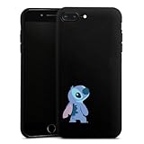 Silikon Hülle kompatibel mit Apple iPhone 7 Plus Case schwarz Handyhülle Lilo & Stitch Fanartikel Disney