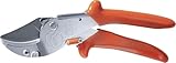 Original LÖWE 10 Profi Amboss Gartenschere 10.107 mit Bypass Geometrie - innovative scharfe Schere mit ergonomischen Griffen und Antihaftbeschichtung an Stahl-Klinge für Schneidarbeiten im Obstbau