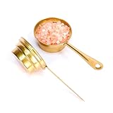 3-in-1-Messlöffel aus Edelstahl, 75 ml, Kaffee-Messlöffel, goldfarben, 2 Stück