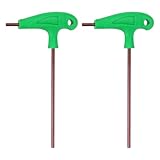 sourcing map T-Griff-Sechskantschlüssel, 5 mm, metrisch, S2-Stahl, Kunststoffgriff, T-Schlüssel, Innen-Sechskantschlüssel, Reparaturwerkzeug für Kfz-Haushaltswartung, Grün, 2 Stück