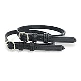 Sporenriemen Leder 2 Stück Leder Riemen für Sporen Ersatzriemen größenverstellbar Perfekter Halt Reitsporen (Schwarz)