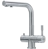 FRANKE Water Zwei-Funktionen-Spültischbatterie Atlas Clear 120.0179.978 mit Festauslauf edelstahlfarben