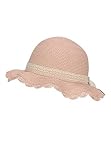 Sterntaler Strohhut Spitze - Modischer Hut mit Wellenkrempe und Spitzenband - Mädchen Sonnenhut - UV-Schutz 50+ Mütze - Baby und Kinder Kopfbedeckung - Strandkappe- zartrosa, Größe 53