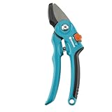 Gardena Gartenschere A/S: Stabile Rebenschere mit Amboss-Schneide für älteres und trockenes Holz bis 18 mm Durchmesser, mit zwei Griffpositionen und ergonomischen Griffen (8855-20)