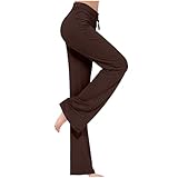 Damen-Yogahose, Activewear-Hose, Fitness-Leggings, Yogahose, Damen-Kordelzug, elastisch, hohe Taille, lockeres weites Bein, Wokout-Hose, bequem, lässig, Loungewear, Pyjamahose, Yogahose, Übergröße