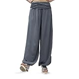 Glamexx24 Damen Haremshose leichte Pumphose Aladin-Hose Sarouelhose Yogapant Pluderhose Freizeithose Sommerhose