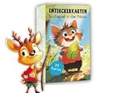 50 Entdeckerkarten für Kinder – Outdoor Schatzsuche und Natur entdecken – Outdoor Suchspiel – Lernspiel für draußen im Garten & Wald – Spielzeug Geschenk für Jungen & Mädchen ab 4 Jahren