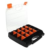 Uonlytech Kasten Fachorganisator aufbewahrungsdose storage boxes verstauungsboxen reiskoffer valise Hardware Werkzeug Aufbewahrungsbehälter für Bastelarbeiten Bohrer-Organizer Plastik Black