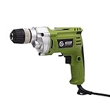 DRHLOOW Corded Drill elektrische Bohrmaschinen Pistolengriff mit Variabler Geschwindigkeit Close Quarter Power Drill High Power Handbohrmaschine Schlagbohrmaschine Elektro-Schrauber (Color : Green)
