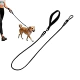 Hundeleinen: Starkes Nylonseil, gepolsterter Griff, Training, langlebige Hundeleine für kleine, mittelgroße und große Hunde, rutschfeste Welpe für Wandern, Camping, Gehorsamkeitstraining