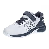 Kempa Attack 2.0 Junior Game Changer Handball-Schuhe Sport-Schuhe für Jungen - mit Michelin-Sohle für optimalen Grip - Weiß Marine - 35 EU