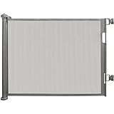 Sicherheitsgitter für Hunde, ausziehbar, Sicherheitsgitter, einziehbar, Treppe für Babys, Kinder und Hunde, 0 – 150 cm, Rollbar für Treppen und Flure, 86 x 150 cm, Grau