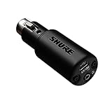 Shure MVX2U XLR-auf-USB-Digitalinterface mit Kopfhörerbuchse, integriertem Vorverstärker mit 60dB Verstärkungsregelung, Zero-Latency Monitoring, 48V Phantomspeisung, ShurePlus Desktop App, USB-C Kabel