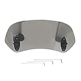 Motorrad Windschild, Motorrad-Windschutzscheibe Universell Verstellbar Zum Anklipsen an der Windschutzscheibe Windabweiser Windschutzscheiben-Zubehör Motorrad-Windschutzscheibenverlängerung
